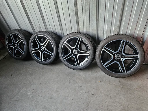 6mm! Originele Mercedes A B CLA Klasse W177 W247 C118 18 inch zwarte AMG velgen 5x112 TPMS winterbanden 225/45R18 Bridgestone