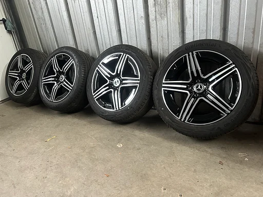 6mm! Originele Mercedes GLC W254 20 inch zwarte AMG velgen breedset TPMS 5x112 zomerbanden 255/45R20 Continental