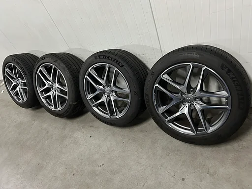 6-7mm! Originele Mercedes GLS GLE W167 AMG 21 inch breedset antraciete velgen TPMS 5x112 zomerbanden 275/45R21 Michelin