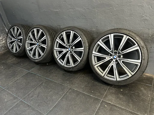 6-7mm! Originele BMW X5 X6 G05 G06 Style 746 Individual 22 inch antraciete breedset velgen 5x112 TPMS zomerbanden 275/35R22 Pirelli