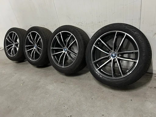 6-7mm! Originele BMW 5 serie G30 G31 LCI Style 662M Doppelspeiche 18 inch velgen 5x112 TPMS zomerbanden 245/45R18 Continental