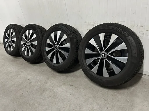 7-8mm! Originele Mercedes Vito V-klasse W447 EQV TPMS 17 inch zwarte velgen 5x112 winterbanden 235/55R17C Michelin