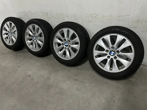 6-7mm! Originele BMW 1 serie E81 E82 E87 16 inch velgen 5x120 winterbanden 195/55R16 Goodyear