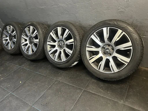 7mm! Originele Range Rover Sport Land Rover Discovery 21 inch zwarte velgen TPMS 5x120 allseasonbanden 275/45R21 Vredestein