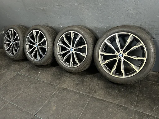 8mm! Originele BMW X3 X4 G01 G02 Style 699M 20 inch breedset antraciete velgen 5x112 TPMS Runflat zomerbanden 245/45R20 Bridgestone