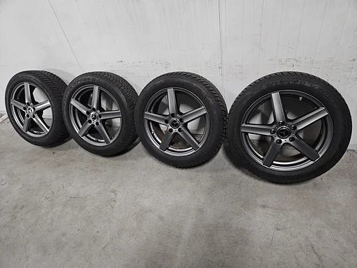 7mm! Mercedes A B CLA Klasse W177 W247 C118 17 inch antraciete velgen 5x112 TPMS winterbanden 205/55R17 Dunlop