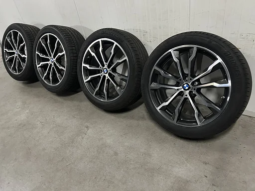 7-8mm! Originele BMW X3 X4 G01 G02 Style 699M 20 inch breedset antraciete velgen 5x112 TPMS Runflat zomerbanden 245/45R20 Bridgestone