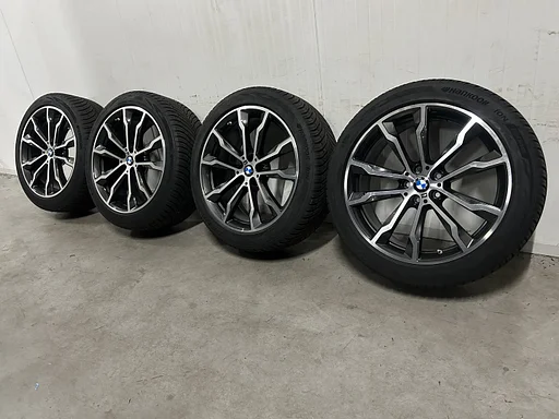 8mm! Originele BMW X3 X4 G01 G02 Style 699M 20 inch breedset antraciete velgen 5x112 TPMS AllSeasonBanden 245/45R20 Hankook