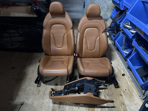 Bruin mokkasin/base ball lederen interieur Audi TT Mk2 8J cabriolet