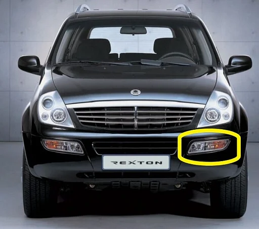 Richtingaanwijzerlamp Mistlamp links voor SsangYong Rexton 2002-2006  8320108522, 8320108521, 8320108001, 8320108000
