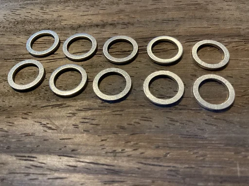10 stuks Aluminium ring 10x14x1.5mm voor remleiding banjo bouten