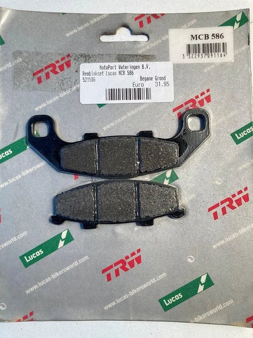 TRW MCB586 remblokken set Kawasaki KR1 KR1S Suzuki RGV roseremblokken NOS MCB 586 remblokje 202325