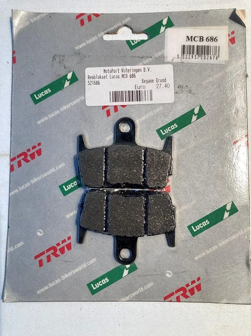 TRW MCB686 remblokken set Kymco Sniper Honda SZX 50 Sym Jet sport remblokken NOS MCB 686 FA234 achterremblokje 202325
