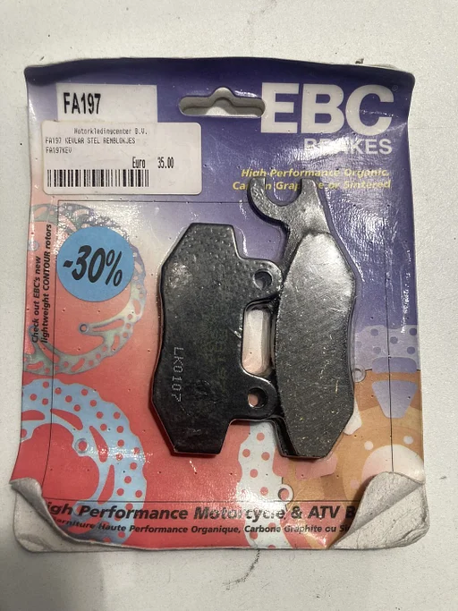 EBC FA197 remblokken set Kawasaki Ninja 250 300 Kr 650 versys achterremblokken NOS FA 197 achterremblokje 202326