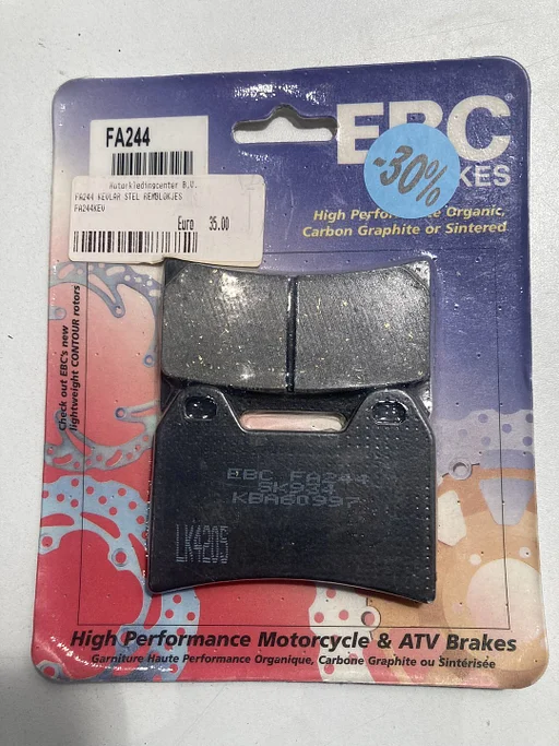 EBC FA244 remblokken set Ducati 748 996 998 848 multistrada 1000 1100 1200 voorremblokken NOS FA 244 MCB 683 achterremblokje 202326