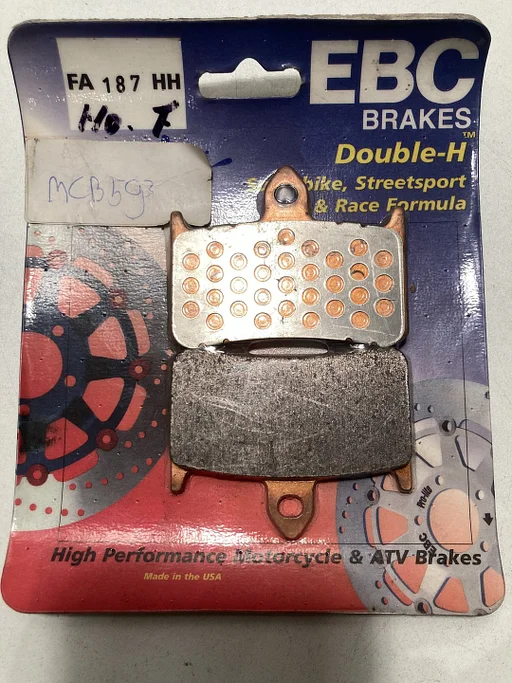 EBC FA187HH remblokken set Honda VFR 750 RC30 RC45 CBR900RR fireblade achterremblokken NOS FA187 cb 900 hornet cb1000f vtr 1000 cb 1300 nsr 250 vfr 400 rvf 400achterremblokje 202328