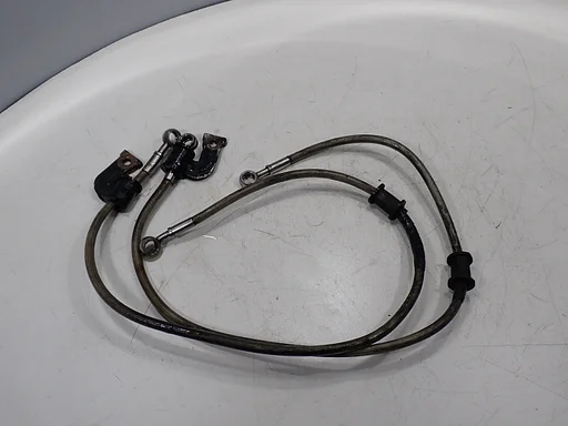 Yamaha YZF-R1 RN01 RN04 1998 - 2001 Edelstahl-Bremsleitungen ummantelte Stahlflexleitungen vorne R1 RN01 RN04