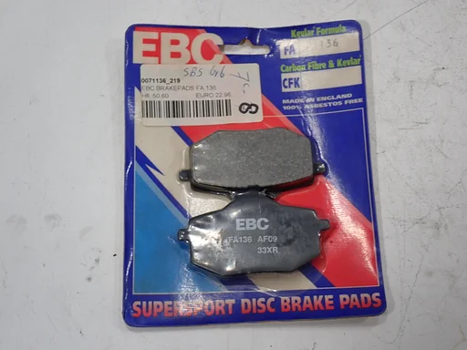 EBC FA136 organische Bremsbeläge für Yamaha XV 535 Virago 1988–1994 – organisch – Vorderradbremse