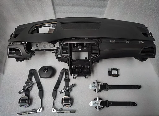 Renault Talisman 15-21 Dashboard + airbag set: stuur-airbag, passagier-airbag, gordelset (voor + achter) airbagmodule 985700230R 637823300C 643671400B 643671500B 629769700F 985106816R