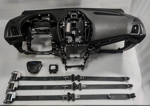 Ford Transit Connect 2014-2023 dashboard + airbag set stuur airbag, passagiers airbag, airbagmodule gordelset L+R+C 640331200 DT11-K61294-ACW DT11-V611B62-BCW DT11-K61295-ACW