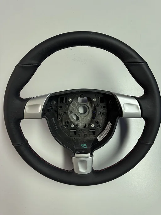 Stuur zwart leder - rood stiksel 987-997