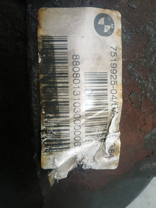 Bmw differentieel 3,64 7519925 e90 e87 ruil