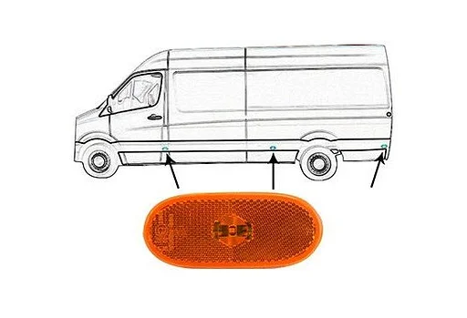 VW Crafter parkeerlicht Mercedes Sprinter Knipperlichtautomaat pinkdoos