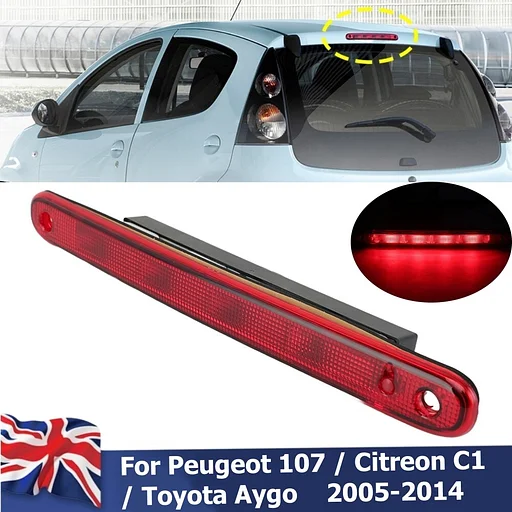 Toyota Aygo derde remlicht Peugeot 107 Citroen C1 derde remlicht