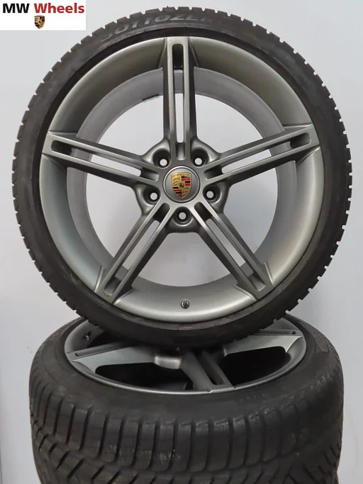 Porsche Taycan 21 inch velgen Mission E met winterbanden