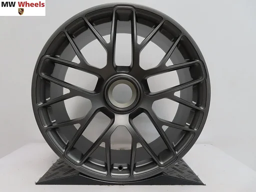 Originele Porsche 911 991 20 inch velgen Turbo Titan grey