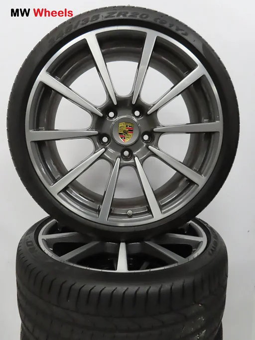 Originele Porsche 911 991 2 S 20 inch velgen met zomerbanden
