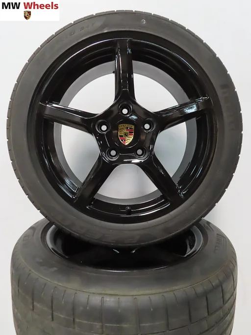 Porsche Boxster Cayman 18 inch velgen zomerbanden hg zwart