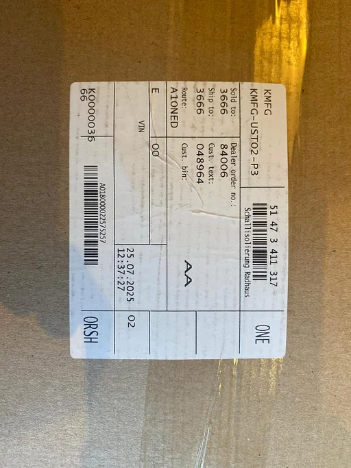 Geluidsisolatie spatbord achter links 51473411317