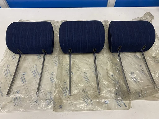 NEU NOS Satz Kopfstützen hinten blau für Mercedes-Benz W124 T-Modell S124 Mopf 0