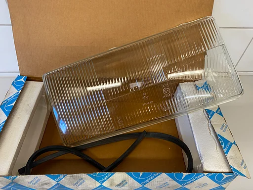 NOS koplampglas rechts Duplo voor Mercedes-Benz W116