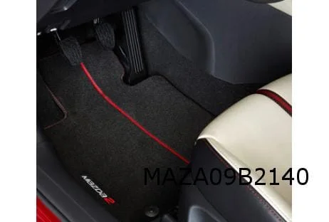 Mazda 2 Mattenset 'premium' (4x) rode accenten Origineel! MAZA09B2140