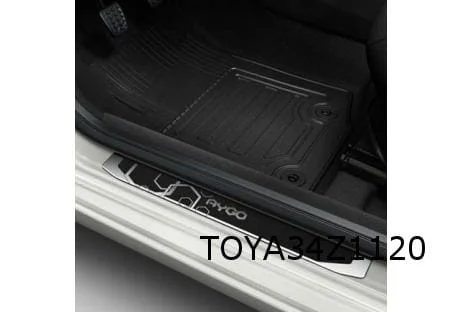 Toyota Aygo Einstiegsleisten (2x) Text ''Aygo" Design Sport Original! PW382 0H001