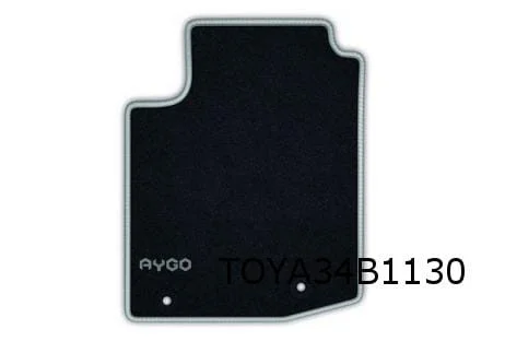 Toyota Aygo mattenset (4x) 'velours' (Zilvergrijs) Origineel! PZ41090355FL
