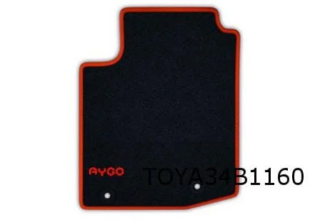 Toyota Aygo mattenset (4x) 'velours' (Orange Twist) Origineel! PZ41090355FO