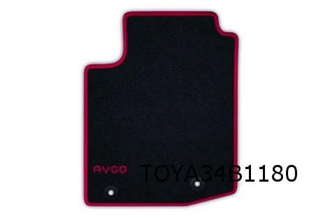 Toyota Aygo mattenset (4x) 'velours' (Fire Red) Origineel! PZ41090355FR