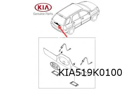 Kia Sportage (-7/06) Kentekenverlichtingset compleet (L+R) Origineel! 925011F000