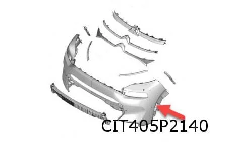 Citroën C3 Aircross voorbumper (bij PDC) (te spuiten) Origineel! 1682206680
