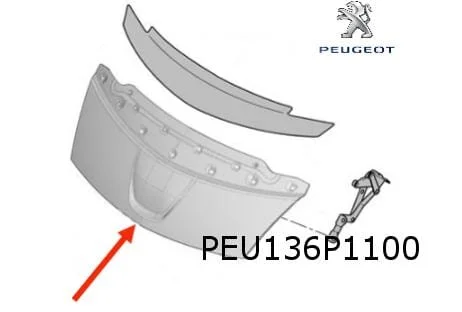 Peugeot ION (10/10-) motorkap (te spuiten) Origineel! 1607866780