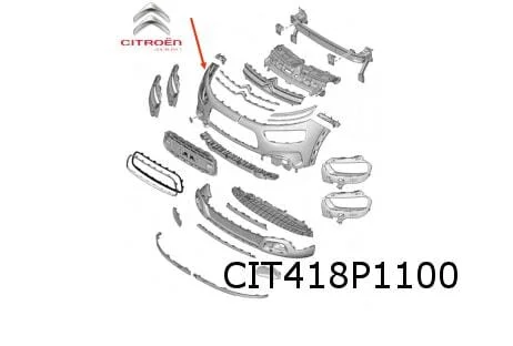 Citroën C4 Cactus (2/18-) voorbumper (te spuiten) Origineel! 1632645580