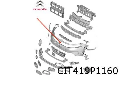 Citroën C5 Aircross voorbumper (bij PDC en dodehoek bewaking) (bij LED lampen) (te spuiten) Origineel! 1638494780