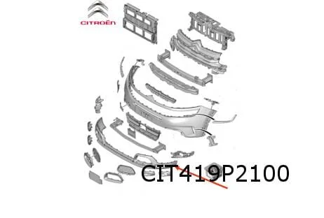 Citroën C5 Aircross voorbumper onder zwart (te spuiten) Origineel! 98253474XT