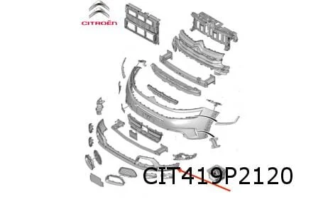 Citroën C5 Aircross voorbumper onder zwart (bij radar) (te spuiten) Origineel! 1638494880