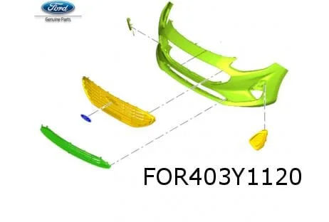 Ford Fiesta VII (1/22-) voorbumper (bij advanced autopark) (te spuiten) Origineel! 2591203