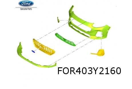 Ford Fiesta VII (1/22-) voorbumper (ST-Line) (bij advanced park) (te spuiten) Origineel! 2602313