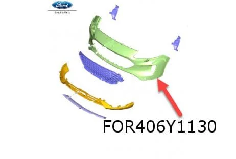Ford Kuga (3/20-) voorbumper (bij koplampsproeier & Park Assist) (te spuiten) Origineel! 2456432